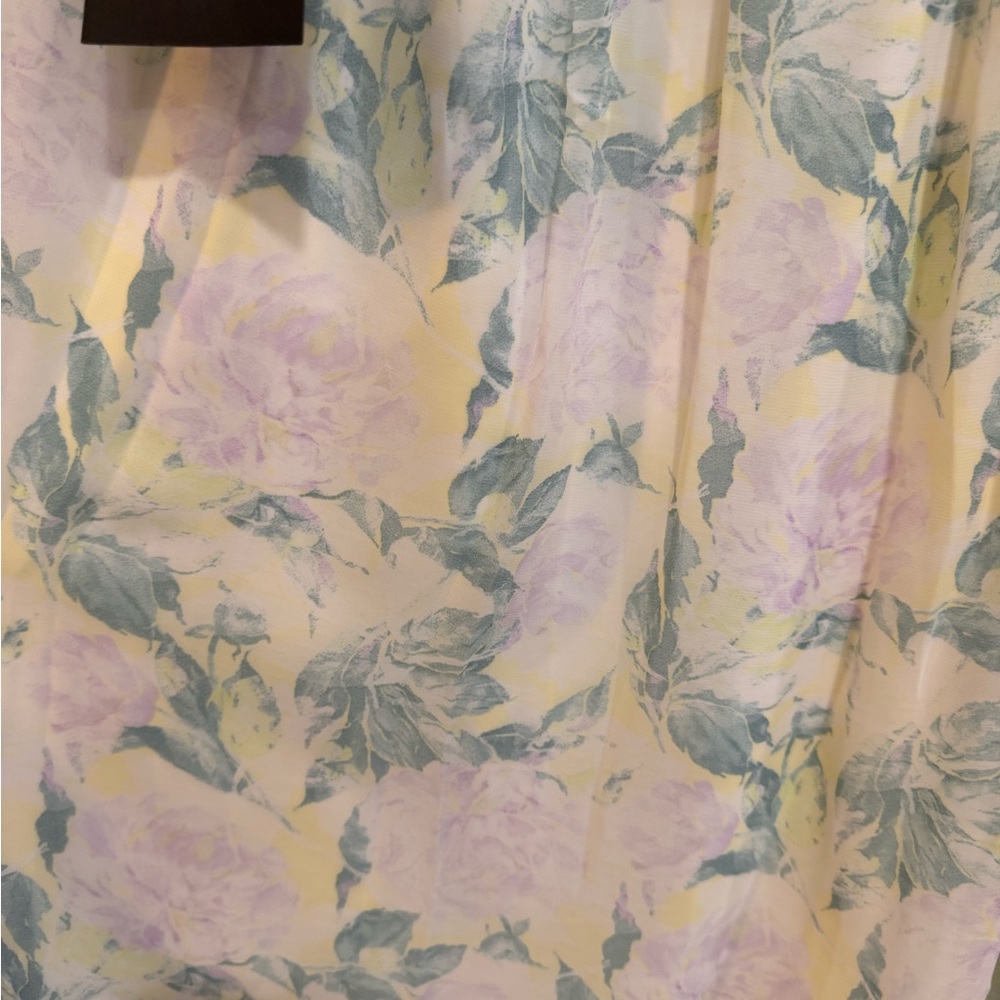 Lulu's Pastel Floral Crisscross Maxi Dress in Mint, Lilac, Yellow - Picture 6 of 6